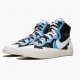 Nike Blazer Mid sacai Weiß Schwarz Legend Blau BV0072 001 Herren/Damen Sportschuhe