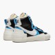 Nike Blazer Mid sacai Weiß Schwarz Legend Blau BV0072 001 Herren/Damen Sportschuhe