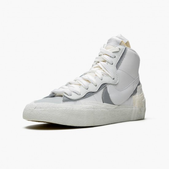 Nike Blazer Mid sacai Weiß Grau BV0072 100 Herren/Damen Sportschuhe