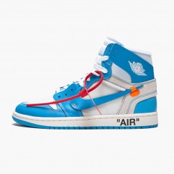 Air Jordan 1 Retro High Off Weiß University Blau AQ0818 148 Herren Sportschuhe