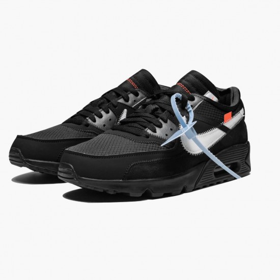 Nike Air Max 90 OFF WHITE Schwarz AA7293 001 Herren/Damen Sportschuhe