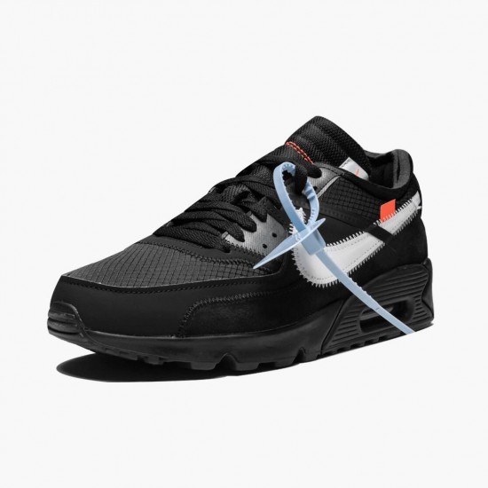 Nike Air Max 90 OFF WHITE Schwarz AA7293 001 Herren/Damen Sportschuhe