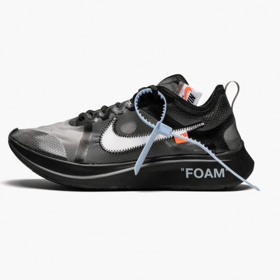 Nike Zoom Fly Off Weiß Schwarz Silber AJ4588 001 Herren/Damen Sportschuhe