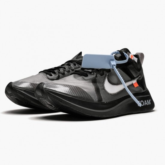 Nike Zoom Fly Off Weiß Schwarz Silber AJ4588 001 Herren/Damen Sportschuhe