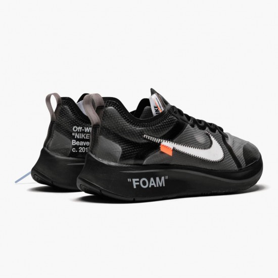 Nike Zoom Fly Off Weiß Schwarz Silber AJ4588 001 Herren/Damen Sportschuhe