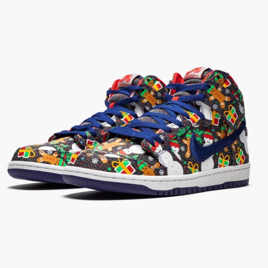 Nike SB Dunk High Concepts Ugly Christmas Sweater 881758 446 Herren/Damen Sportschuhe