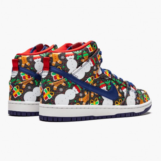 Nike SB Dunk High Concepts Ugly Christmas Sweater 881758 446 Herren/Damen Sportschuhe