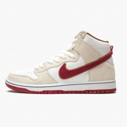 Nike SB Dunk High Sail Bright Crimson CV9499 100 Herren/Damen Sportschuhe