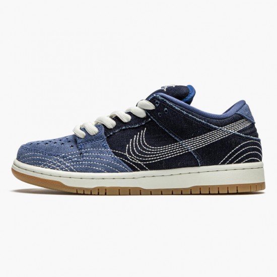 Nike SB Dunk Low Denim Sashiko CV0316 400 Herren/Damen Sportschuhe