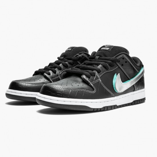 Nike SB Dunk Low Diamond Supply Co Schwarz Diamond BV1310 001 Herren/Damen Sportschuhe