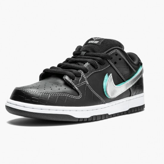 Nike SB Dunk Low Diamond Supply Co Schwarz Diamond BV1310 001 Herren/Damen Sportschuhe