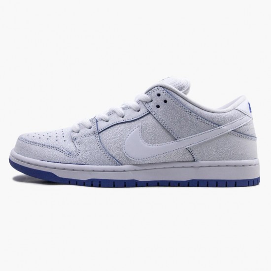 Nike SB Dunk Low Premium Weiß Game Royal CJ6884 100 Herren/Damen Sportschuhe