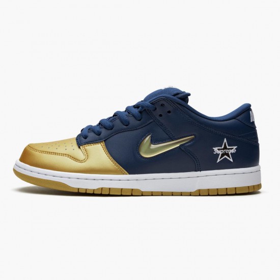 Nike SB Dunk Low Supreme Jewel Swoosh Gold CK3480 700 Herren Sportschuhe