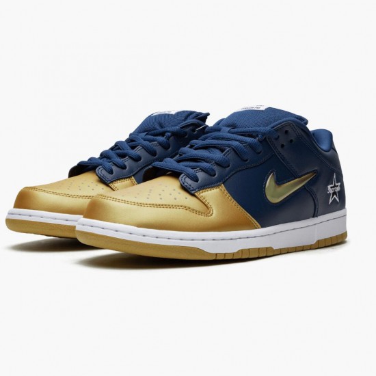 Nike SB Dunk Low Supreme Jewel Swoosh Gold CK3480 700 Herren Sportschuhe