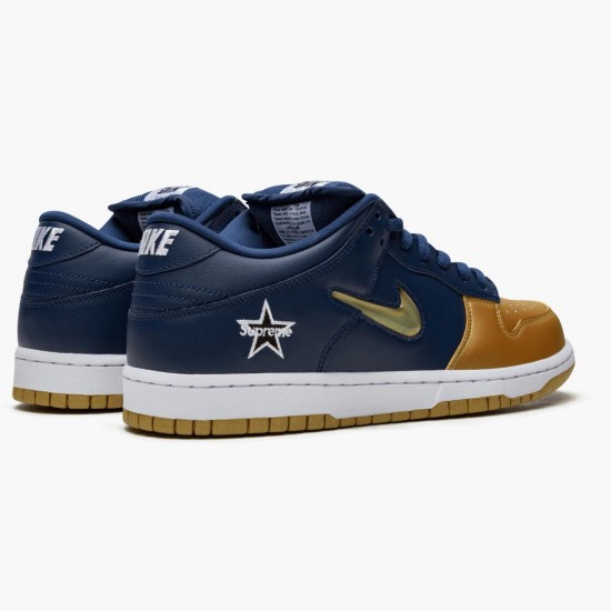 Nike SB Dunk Low Supreme Jewel Swoosh Gold CK3480 700 Herren Sportschuhe