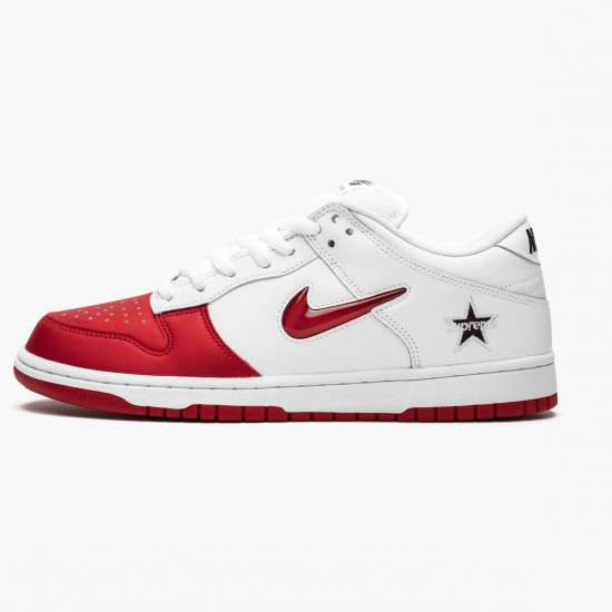 Nike SB Dunk Low Supreme Jewel Swoosh Rot CK3480 600 Herren Sportschuhe