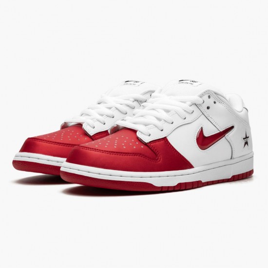 Nike SB Dunk Low Supreme Jewel Swoosh Rot CK3480 600 Herren Sportschuhe