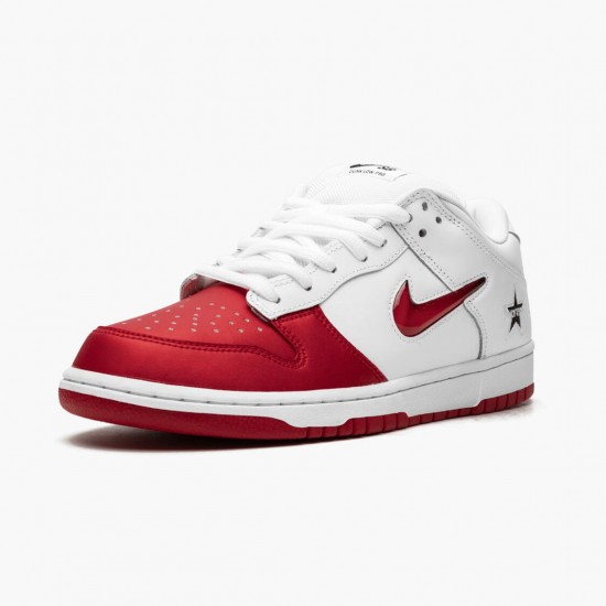 Nike SB Dunk Low Supreme Jewel Swoosh Rot CK3480 600 Herren Sportschuhe