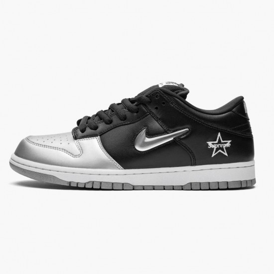 Nike SB Dunk Low Supreme Jewel Swoosh Silber CK3480 001 Herren/Damen Sportschuhe