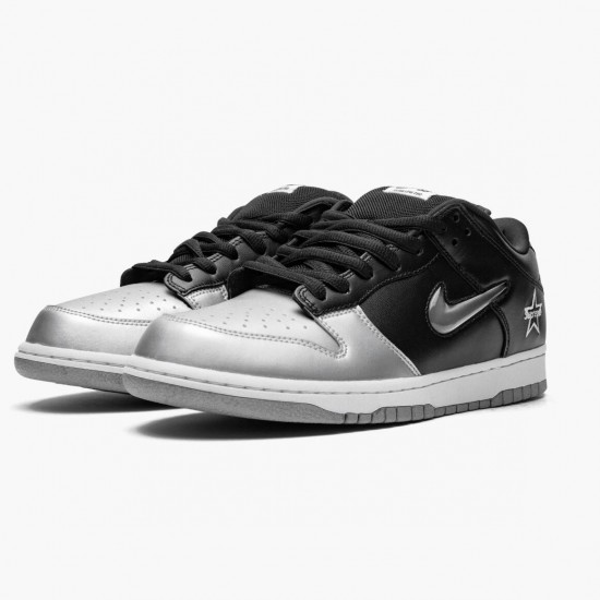 Nike SB Dunk Low Supreme Jewel Swoosh Silber CK3480 001 Herren/Damen Sportschuhe