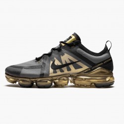 Nike Air VaporMax 2019 Schwarz Metallic Gold AR6631 002 Herren/Damen Turnschuhe 