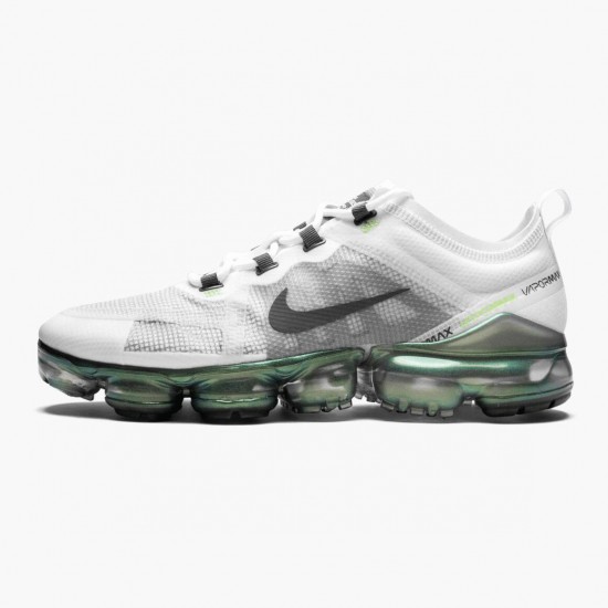 Nike Air VaporMax 2019 Premium Weiß Platin Tint Lime Blast AT6810 100 Herren/Damen Turnschuhe