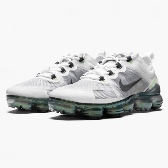 Nike Air VaporMax 2019 Premium Weiß Platin Tint Lime Blast AT6810 100 Herren/Damen Turnschuhe