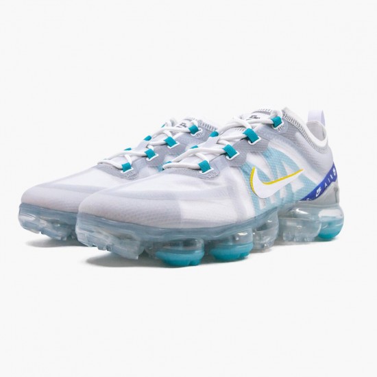 Nike Air VaporMax 2019 Weiß University Gold Wolf Grau CI1240 102 Herren/Damen Turnschuhe