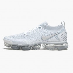 Nike Air VaporMax Flyknit 2 Weiß Vast Grau 942842 105 Herren/Damen Turnschuhe 