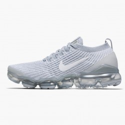 Nike Air VaporMax Flyknit 3 Pure Platin AJ6910 100 Herren/Damen Turnschuhe 