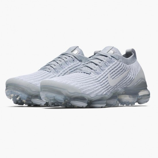 Nike Air VaporMax Flyknit 3 Pure Platin AJ6910 100 Herren/Damen Turnschuhe