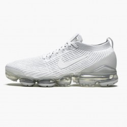 Nike Air VaporMax Flyknit 3 Weiß Pure Platin AJ6900 102 Herren/Damen Turnschuhe 