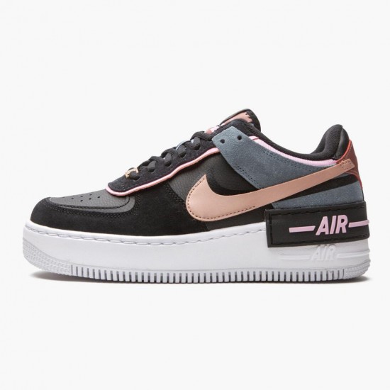 Wmns Air Force 1 Low Shadow Schwarz Light Arctic Rosa Claystone Rot CU5315-001