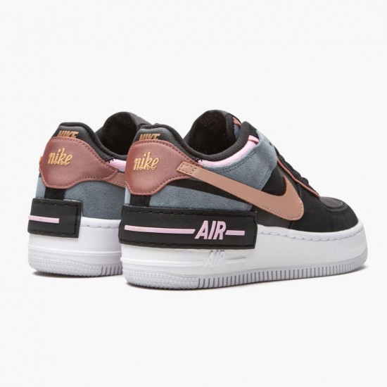 Wmns Air Force 1 Low Shadow Schwarz Light Arctic Rosa Claystone Rot CU5315-001