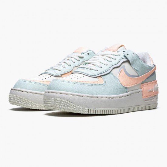 Wmns Air Force 1 Shadow Barely Grün Crimson Tint Turnschuhe CU8591 104