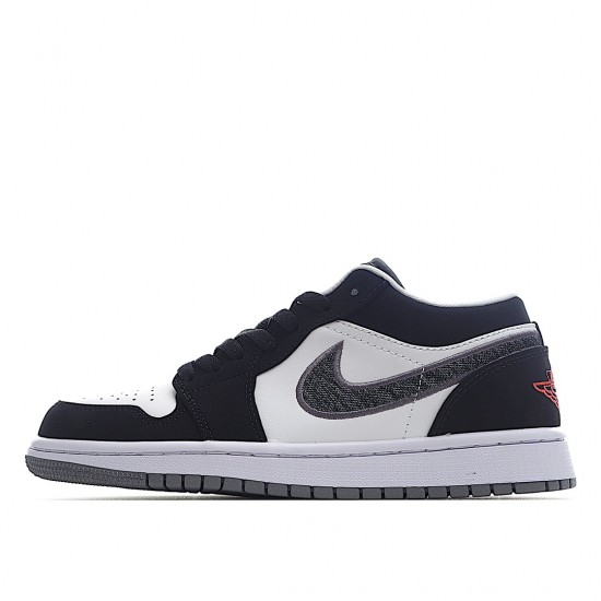 Air Jordan 1 Low Schwarz Weiß Wolf Grau Infrared 23 553558-029 Herren/Damen AJ1 Shoes