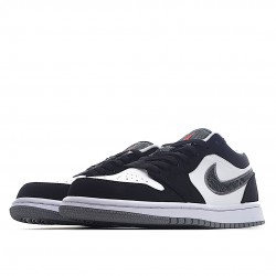 Air Jordan 1 Low Schwarz Weiß Wolf Grau Infrared 23 553558-029 Herren/Damen AJ1 Shoes