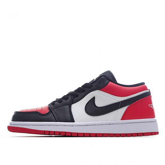 Air Jordan 1 Low Rot Schwarz Toe 553558-618 Herren/Damen AJ1 Shoes