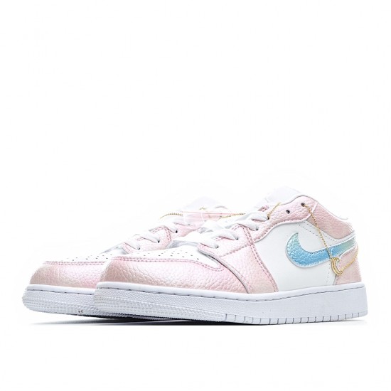 Air Jordan 1 Low Weiß Rosa 553560-130 Damen AJ1 Shoes