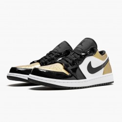 Air Jordan 1 Low "Gold Toe" Herren/Damen CQ9447 700 Schwarz/Gold-Schwarz AJ1 Jordan Sneakers