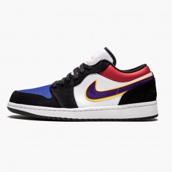 Air Jordan 1 Low "Lakers Top 3" Herren/Damen CJ9216 051 Schwarz/Field Lila-Weiß AJ1 Jordan Sneakers