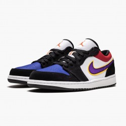 Air Jordan 1 Low "Lakers Top 3" Herren/Damen CJ9216 051 Schwarz/Field Lila-Weiß AJ1 Jordan Sneakers