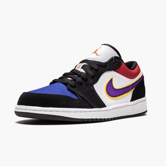 Air Jordan 1 Low Lakers Top 3 Herren/Damen CJ9216 051 Schwarz/Field Lila-Weiß AJ1 Jordan Sneakers