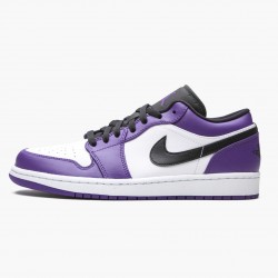 Air Jordan 1 Retro Low "Court Lila" Herren/Damen 553558 500 Court Lila/Schwarz-Weiß AJ1 Jordan Sneakers