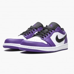 Air Jordan 1 Retro Low "Court Lila" Herren/Damen 553558 500 Court Lila/Schwarz-Weiß AJ1 Jordan Sneakers