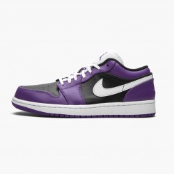 Air Jordan 1 Retro Low "Court Lila" Herren/Damen 553558 501 Court Lila/Weiß-Schwarz AJ1 Jordan Sneakers