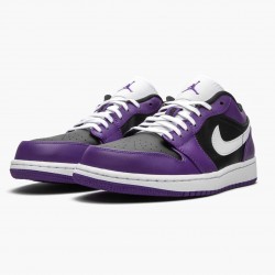 Air Jordan 1 Retro Low "Court Lila" Herren/Damen 553558 501 Court Lila/Weiß-Schwarz AJ1 Jordan Sneakers