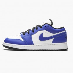 Air Jordan 1 Retro Low "Game Royal" Herren/Damen 553560 124 Weiß/Game Royal-Schwarz AJ1 Jordan Sneakers