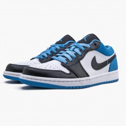 Air Jordan 1 Retro Low "Laser Blau" Herren/Damen CK3022 004 Schwarz/Schwarz-Laser Blau-Weiß AJ1 Jordan Sneakers