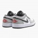 Air Jordan 1 Retro Low Light Smoke Grau Herren/Damen 553558 030 Lt Smoke Grau/Gym Rot-Weiß AJ1 Jordan Sneakers